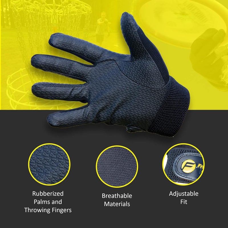 Friction Gloves Disc Sports Gloves - Rubberized Palm and Fingers for Amazing Grip on All Your Throws - Perfect for Driving & Putting - Play Your Best in Any Weather - Image 5